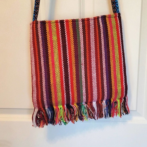 boho embroidered traveler crossbody bag ◇ cute soft purse with zipper ◇ - Picture 3 of 4